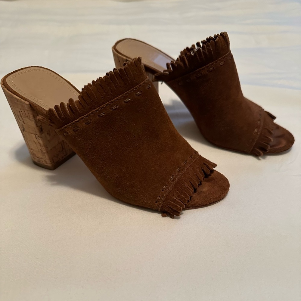 Tory Burch suede slides, size 6.  EUC